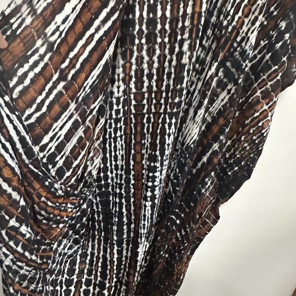 Suzie Blue Bali Kimono Open Front One Size Tie Dye Swim Cover Vacation Boho NEW - Picture 4 of 6